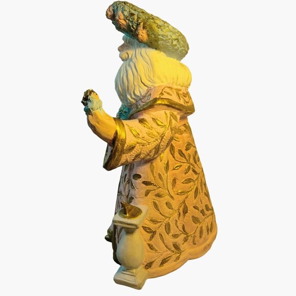 Russian Style St Nicholas Figurine Pink Floral Gold Trim Hand Painted Vintage 94 - Picture 9 of 9